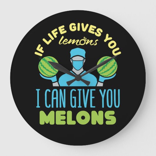 Plastic chirurg grappig als het leven geeft je mel grote klok (Voorkant)