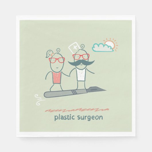 Plastic chirurg papieren servetten (Voorkant)