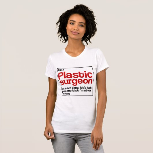 Plastic chirurg t-shirt (Voorkant volledig)