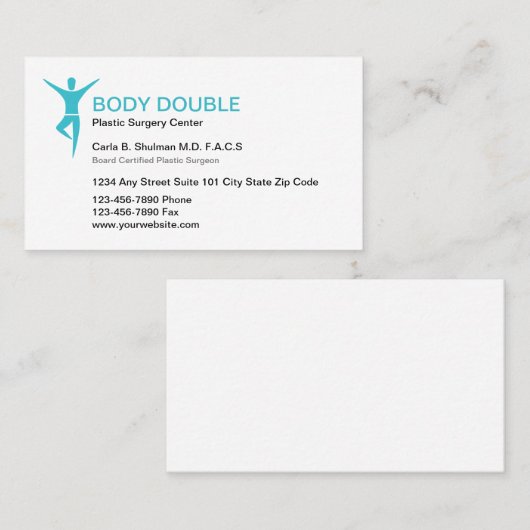 Plastic chirurg Visitekaartje (Voorkant / Achterkant)