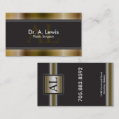 Plastic chirurg Visitekaartje - Goud monogram (Voorkant / Achterkant)