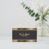 Plastic chirurg Visitekaartje - Goud monogram (Staand voorkant)