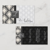 Plastic chirurg Visitekaartje - Grijze witte darm (Voorkant / Achterkant)