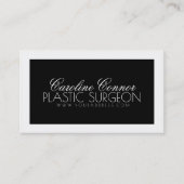 Plastic chirurgische ingreep zwarte & witte blauwe visitekaartje (Voorkant)