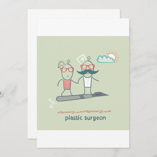 Plastic chirurgische ingrepen kaart (Voorkant / Achterkant)
