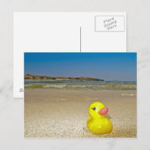 Plastic Duck op het strand Briefkaart (Voorkant / Achterkant)