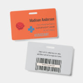 Plastic Event Pass – Entry.ID.Office.Meeting Badge (Voor- en achterkant)
