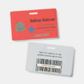 Plastic Eventpas – Horizontaal.ID.Kantoor.Badge Badge (Voor- en achterkant)