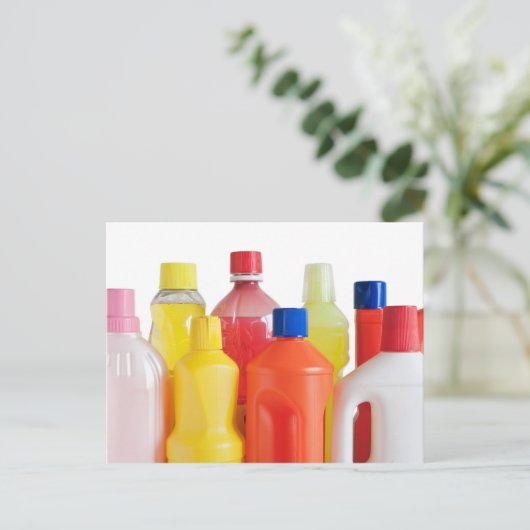 plastic flesjes voor wasmiddel briefkaart (Staand voorkant)