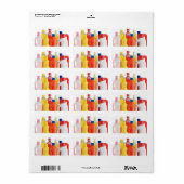 Plastic flessen met wasmiddel etiket (Full Sheet)