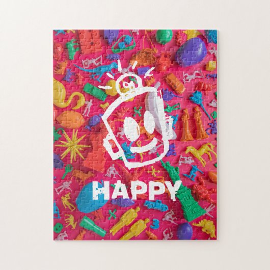 Plastic HAPPY Puzzle, 11" x 14", 252 stuks Legpuzzel (Verticaal)