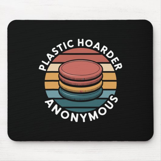 Plastic Hoarder Anonymous Disc Golf Ontwerpen Voor Muismat (Voorkant)