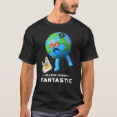 Plastic is niet fantastisch - bespaar de planeet t-shirt (Voorkant)