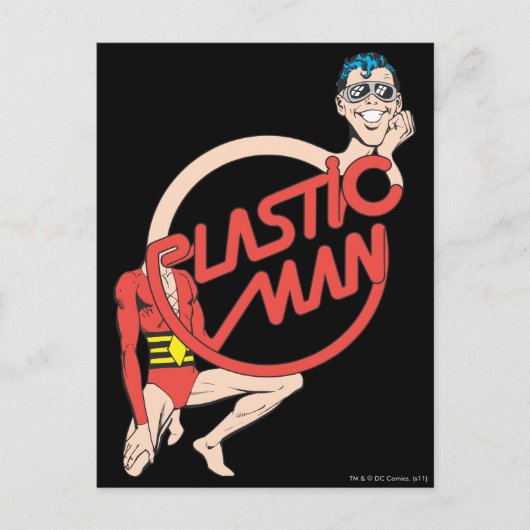 Plastic Man Rubbernek Briefkaart (Voorkant)