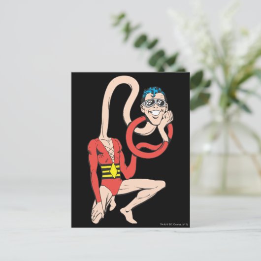 Plastic Man Rubbernek Pose Briefkaart (Staand voorkant)