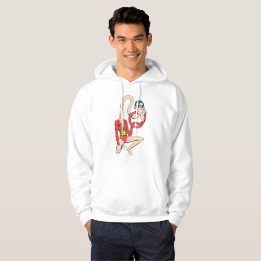 Plastic Man Rubbernek Pose Hoodie (Voorkant volledig)