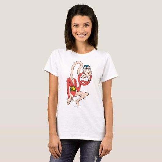 Plastic Man Rubbernek Pose T-shirt (Voorkant volledig)