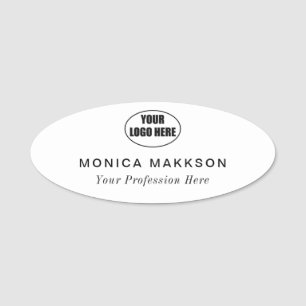 Plastic naamtag Magnetic of Pin Custom Logo Naamplaatje