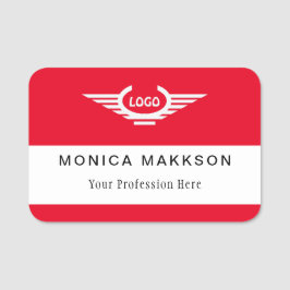 Plastic naamtag Magnetic of Pin Custom Logo Naamplaatje