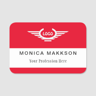 Plastic naamtag Magnetic of Pin Custom Logo Naamplaatje