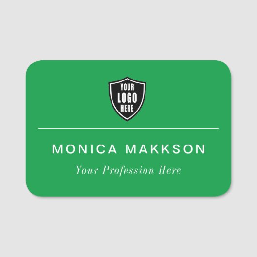 Plastic naamtag Magnetic of Pin Custom Logo Naamplaatje (Voorkant)