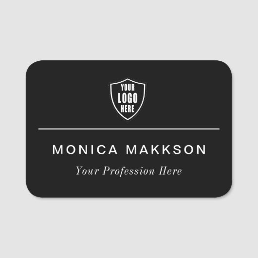 Plastic naamtag Magnetic of Pin Custom Logo Naamplaatje (Voorkant)