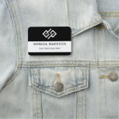 Plastic naamtag Magnetic of Pin Custom Logo Naamplaatje (In situ)