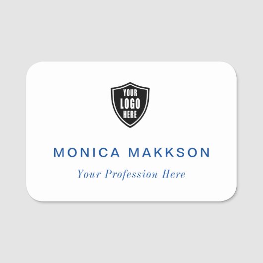 Plastic naamtag Magnetic of Pin Custom Logo Naamplaatje (Voorkant)