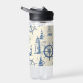 Plastic Nautische Thermo's met Anker en Helm Desi Waterfles (Rechts)