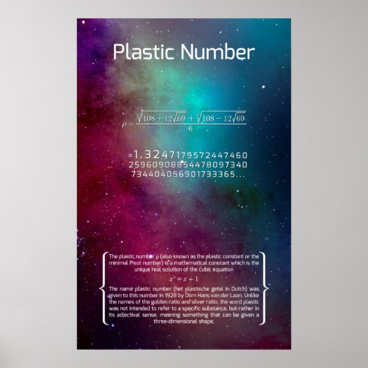 Plastic nummer poster (Voorkant)