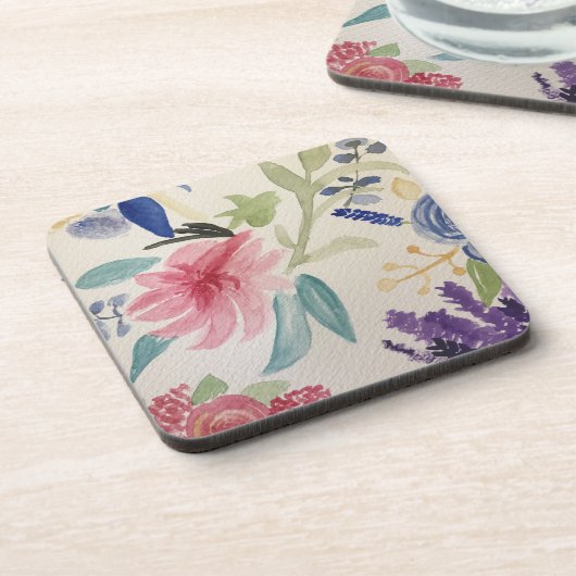 Plastic onderzetter met een ontwerp van de florale (Linkerzijde)