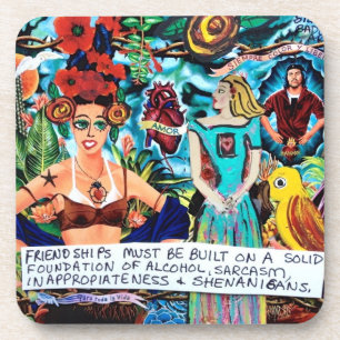 Plastic ONDERZETTER-PK/6FRIENDSHIP,SHENANIGANS Onderzetter