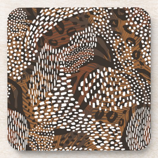 Plastic Onderzetters Dierenprint (Voorkant)