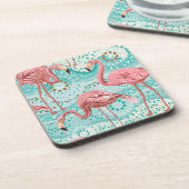 Plastic Onderzetters Flamingo Print (Linkerzijde)