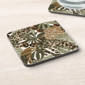 Plastic Onderzetters Oerwoud Dierenprint (Linkerzijde)