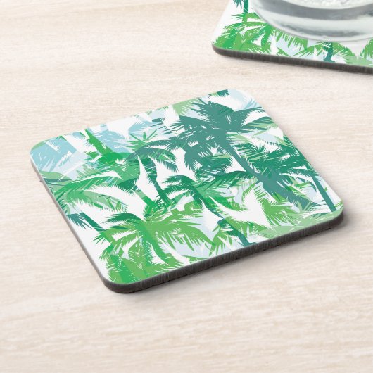 Plastic Onderzetters Tropische handpalmen (Linkerzijde)
