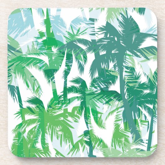 Plastic Onderzetters Tropische handpalmen (Voorkant)