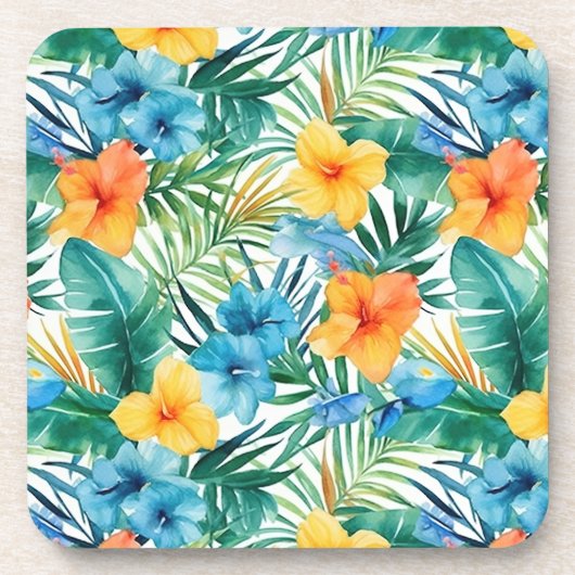 Plastic Onderzetters Tropische handpalmen (Voorkant)