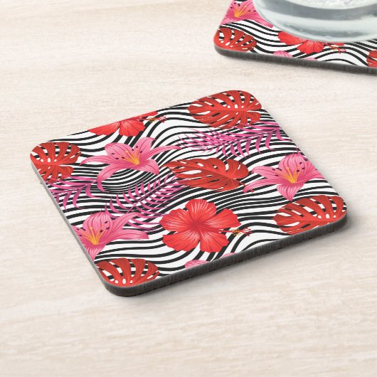 Plastic Onderzetters Tropische handpalmen (Linkerzijde)