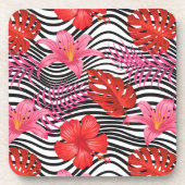 Plastic Onderzetters Tropische handpalmen (Voorkant)