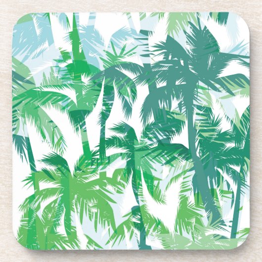 Plastic Onderzetters Tropische handpalmen (Voorkant)