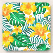 Plastic Onderzetters Tropische handpalmen Print (Voorkant)