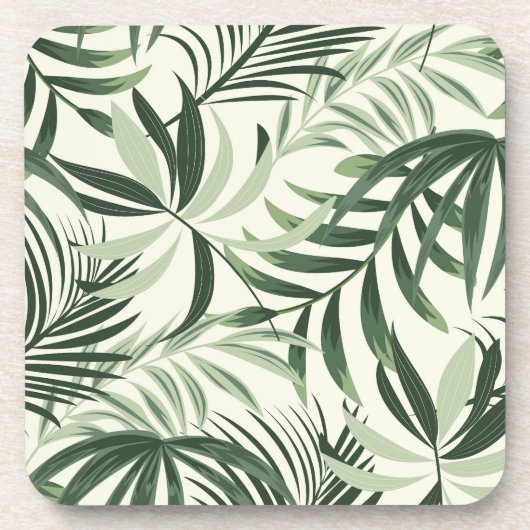 Plastic Onderzetters Tropische handpalmen Print (Voorkant)