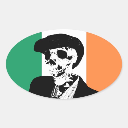 Plastic Paddy Pogue Klein Venster Ovaal Ovale Sticker (Voorkant)