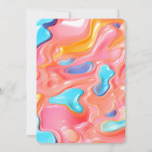 Plastic Psychedelic Verjaardag Uitnodigen Kaart (Achterkant)