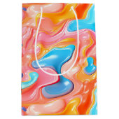 Plastic psychedelische vloeibare vormen medium cadeauzakje (Voorkant)