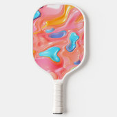 Plastic psychedelische vloeibare vormen pickleball paddle (Achterkant)