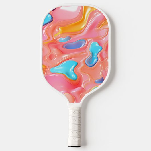 Plastic psychedelische vloeibare vormen pickleball paddle (Achterkant)