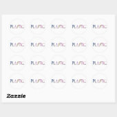 Plastic Ronde Sticker (Vel)