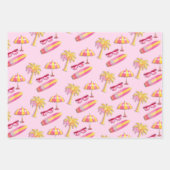 Plastic roze geel pop speelgoed inpakpapier vel (Voorkant 2)